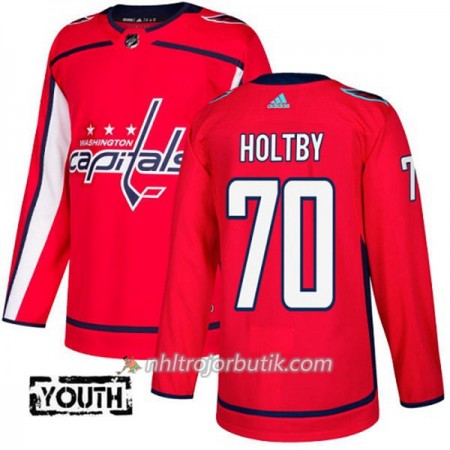 Barn Ishockey Washington Capitals Tröja Braden Holtby 70 Adidas 2017-2018 Röd Authentic Barn Ishockey Washington Capitals Tröja Braden Holtby 70 Adidas 2017-2018 Röd Authentic